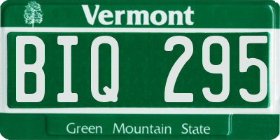 VT license plate BIQ295