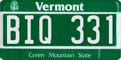 VT license plate BIQ331