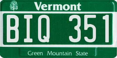 VT license plate BIQ351