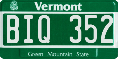 VT license plate BIQ352