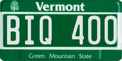 VT license plate BIQ400