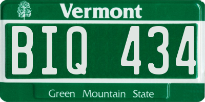 VT license plate BIQ434