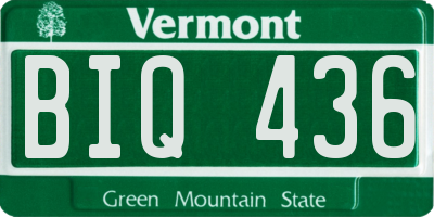 VT license plate BIQ436