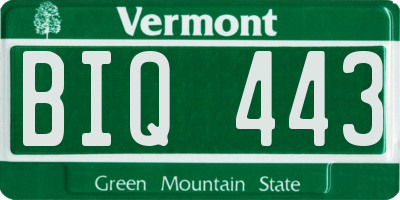 VT license plate BIQ443