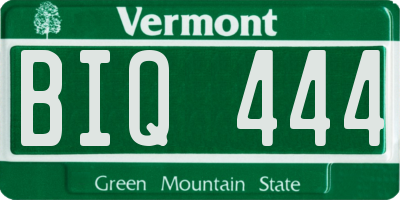 VT license plate BIQ444
