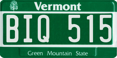 VT license plate BIQ515