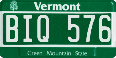 VT license plate BIQ576