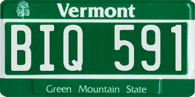 VT license plate BIQ591