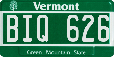 VT license plate BIQ626
