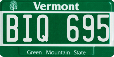 VT license plate BIQ695