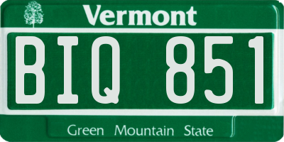 VT license plate BIQ851