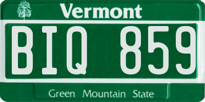 VT license plate BIQ859
