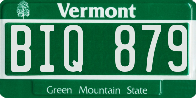 VT license plate BIQ879