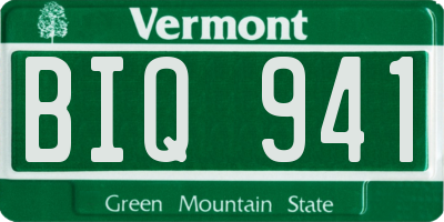 VT license plate BIQ941