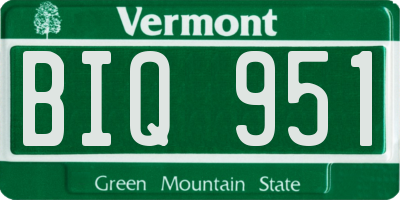 VT license plate BIQ951