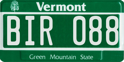 VT license plate BIR088