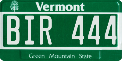 VT license plate BIR444