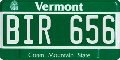 VT license plate BIR656