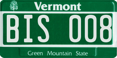 VT license plate BIS008