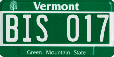 VT license plate BIS017