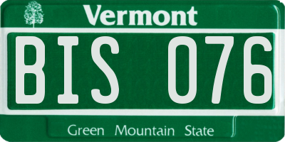 VT license plate BIS076