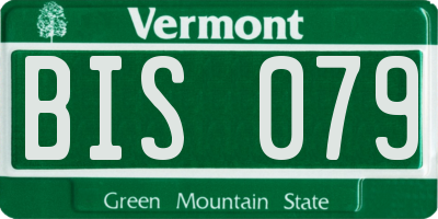 VT license plate BIS079
