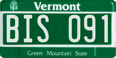VT license plate BIS091