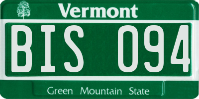 VT license plate BIS094