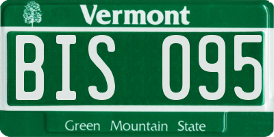 VT license plate BIS095