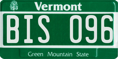 VT license plate BIS096