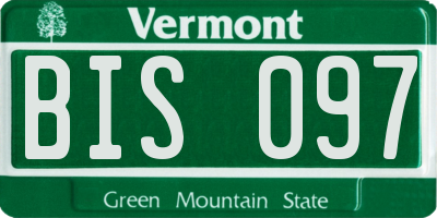 VT license plate BIS097