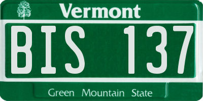 VT license plate BIS137