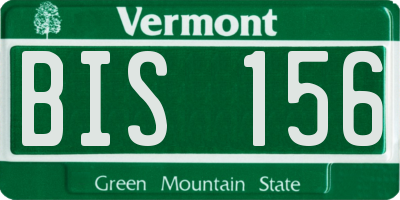 VT license plate BIS156