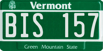 VT license plate BIS157