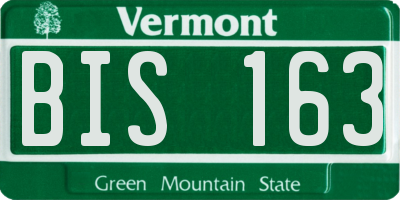 VT license plate BIS163
