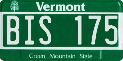 VT license plate BIS175