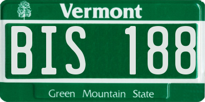 VT license plate BIS188