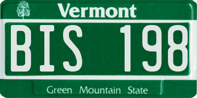 VT license plate BIS198