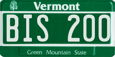 VT license plate BIS200