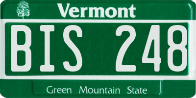 VT license plate BIS248