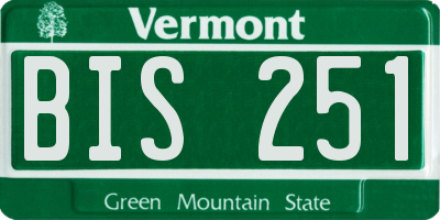 VT license plate BIS251