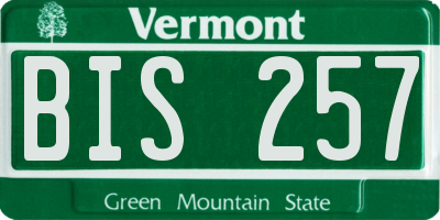 VT license plate BIS257