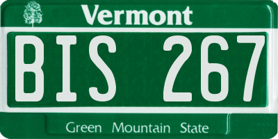 VT license plate BIS267