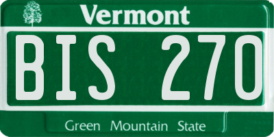 VT license plate BIS270