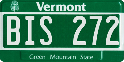 VT license plate BIS272