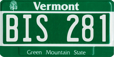 VT license plate BIS281