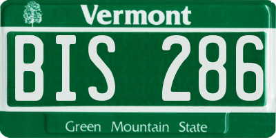 VT license plate BIS286