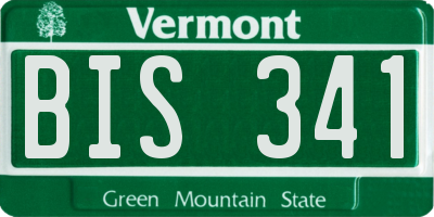 VT license plate BIS341