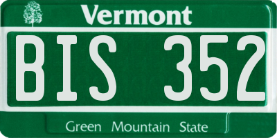 VT license plate BIS352