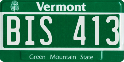 VT license plate BIS413